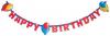 Banner litere decupate "HAPPY BIRTHDAY" Balloons Fantasy 1.8m