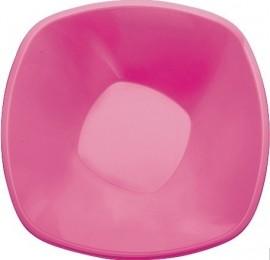 Boluri din plastic patrate reutilizabile 21cm 1250cc FUCHSIA  set 4buc