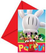 Set de 6 invitatii de petrecere copii MICKEY PARTY