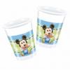 8 pahare plastic 200ml baby mickey mouse