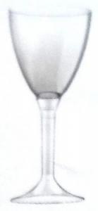 Cupe Pahare MAXI pentru sampanie vin cocktail din plastic reutilizabile set 6buc - picior TRANSPARENT