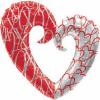 Balon folie metalizata nunta heart pattern 76x81cm