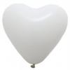 25 baloane inimioare albe 30cm
