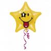 Balon folie metalizata smiley face star 45cm