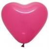 25 baloane latex inimioare 30cm roz fuchsia