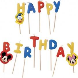 Lumanari litere HAPPY BIRTHDAY Mickey Mouse