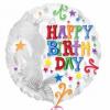 Balon folie metalizata Happy Birthday  Scribble Clearly Metallic  45cm