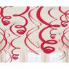 12 spirale decorative metalizate rosii de agatat