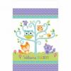 Fata de masa botez din plastic Woodland Welcome Baby 138x259 cm