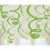 12 spirale decorative metalizate verde deschis de