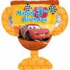 Balon folie metalizata JUMBO CARS 2 HAPPY 3rd BIRTHDAY