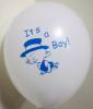 20 baloane botez albe 30cm imprimate its a boy
