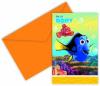 6 invitatii petreceri copii finding dory cu plicuri