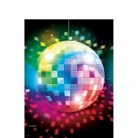 Fata de masa din plastic 120x180cm Disco Party