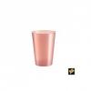 10 pahare plastic conice reutilizabile 200ml roz