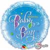Balon botez folie metalizata 45cm welcome baby boy