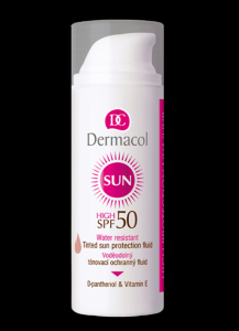 Dermacol Sun WR Tinted Sun Protection Fluid SPF50 Cosmetic For Woman 50ml  Waterproof toning protective fluid