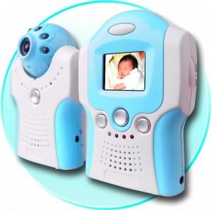 Set de monitorizare wireless pentru nou-nascuti, cu receiver si camera de filmat in infrarosu