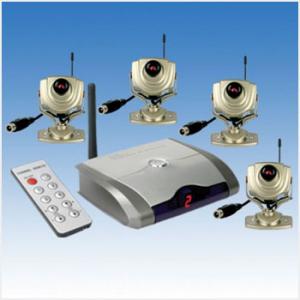 Wireless Camera Kit cu telecomanda 4 camere cu night vision, water-proof