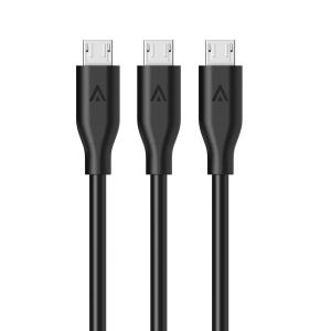[Pachet 3 buc.] Cabluri de date Micro USB Anker PowerLine, 0.9m, Negru