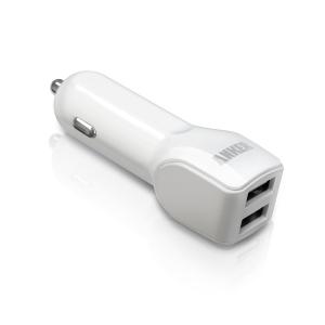 Incarcator auto USB Dual-Port Anker 24W (alb)