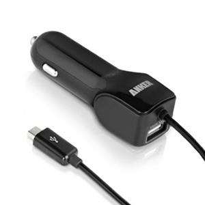 [NOU] Incarcator auto Anker 18W / 3.6A cu cablu incorporat (negru)