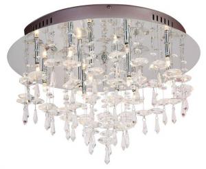 LUSTRA CRISTAL 12 BECURI MODEL &quot; CRYSTALLICA &quot; ROUNDED