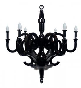 CANDELABRU LEMN NEGRU MODEL &quot;CARME&quot; 6 BRATE