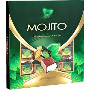 BARON Mojito praline cu ciocolata neagra si crema din menta 206g