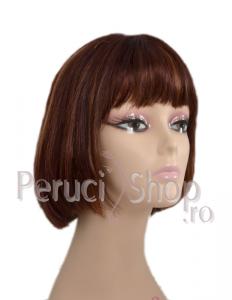 Peruca din par natural ZELDA - 4/30/33 Saten/blond inchis/roscat