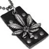 Marijuana ganja leaf colier fashion din piele nfs-160