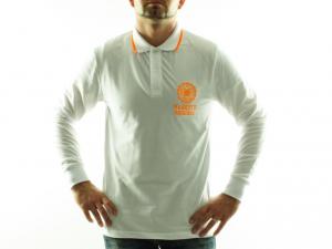 Tricouri Tricou Polo cu maneca lunga NARKOTIC - nk1222 whi orange