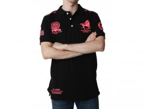 Tricou Polo GEOGRAPHICAL NORWAY - kentucka fluo men ss assor b black n-pink