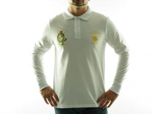 Tricouri Polo cu maneca lunga FRANK FERRY barbati - ff05 white
