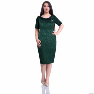 Rochie eleganta din jaquard Dorina, verde