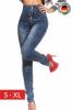 Blugi skinny cu talie inalta blue