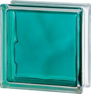 Caramida de sticla clara colorata prin injectare-Turquoise