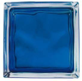 Caramida de sticla clara colorata prin injectare-Albastru