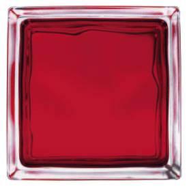 Caramida de sticla clara colorata prin injectare-Rosu