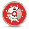 Disc diamantat Turbo continuu taiere uscata portelan 180x22,2x1,2 H7 mm TCR 180 SUPERPRO RUBI