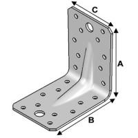 Pachet 50 coltare metalice rigidizate pentru lemn 90x90x65x2,5 mm ER09090625 ALSAFIX