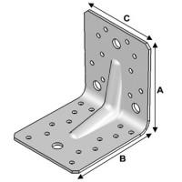 Pachet 50 coltare metalice rigidizate pentru lemn 105x105x90x3,0 mm ER10100930 ALSAFIX