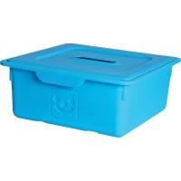 Cutie din plastic cu capac pentru copii 330x320x140 mm albastra Happy C KDL-330P-B IRIS&reg;