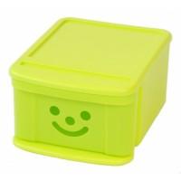 Cutie din plastic cu sertar pentru jucarii 360x280x185 mm verde Happy SD FSD-MDP-V IRIS&reg;