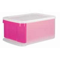 Cutie din plastic de depozitare tip sertar 370x260x170 mm capac roz SD-MP-P IRIS&reg;