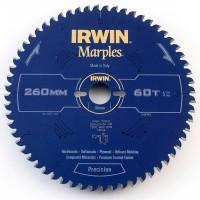 Panza circulara placata CMS si teflonata pentru lemn 260x2,5x30 Z60 ATB/N 1897463 IRWIN&reg; Marples&reg;