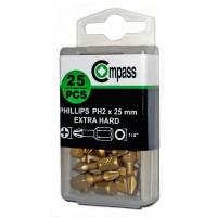 Set 25 biti 1/4" profil Phillips&reg; PH 1x25mm 125P1TS COMPASS