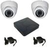 Kit promo camera + DVR PEYO 2 camera rezolutie 720p si infrarosu 20 m si 2 surse 12 V 2.5 A