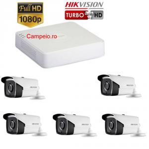 Kit promo camere+ DVR Hikvision 5  camera rezolutie 720p si infrarosu 40 m