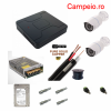 Kit complet supraveghere PEYO AHD 2 camera rezolutie HD 720P si infrarosu la 30 m, HDD 500 Gb, cablu  10 m, vizualizare pe telefon cu acces internet